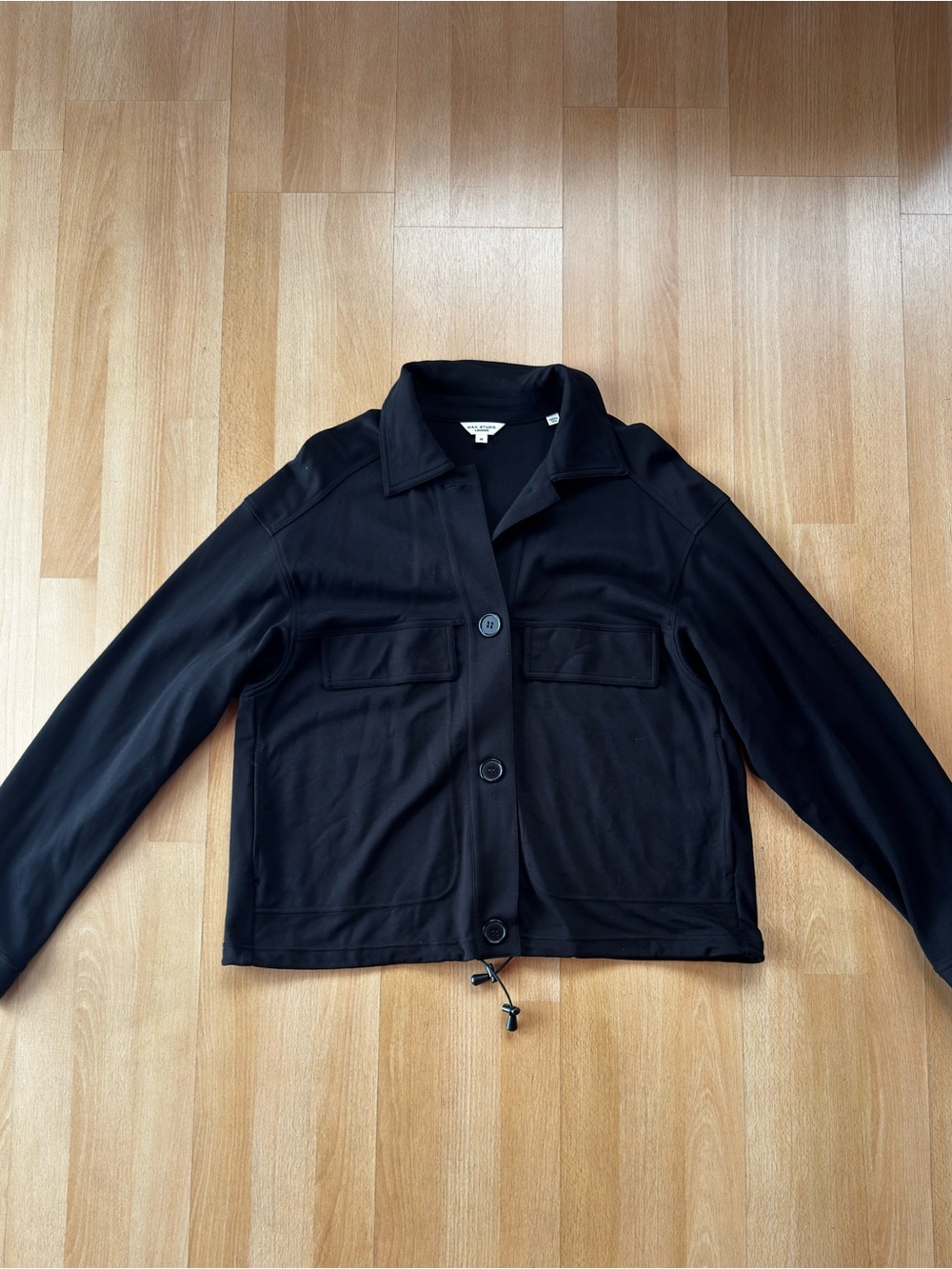 Max Studio Black Utility Button Jacket